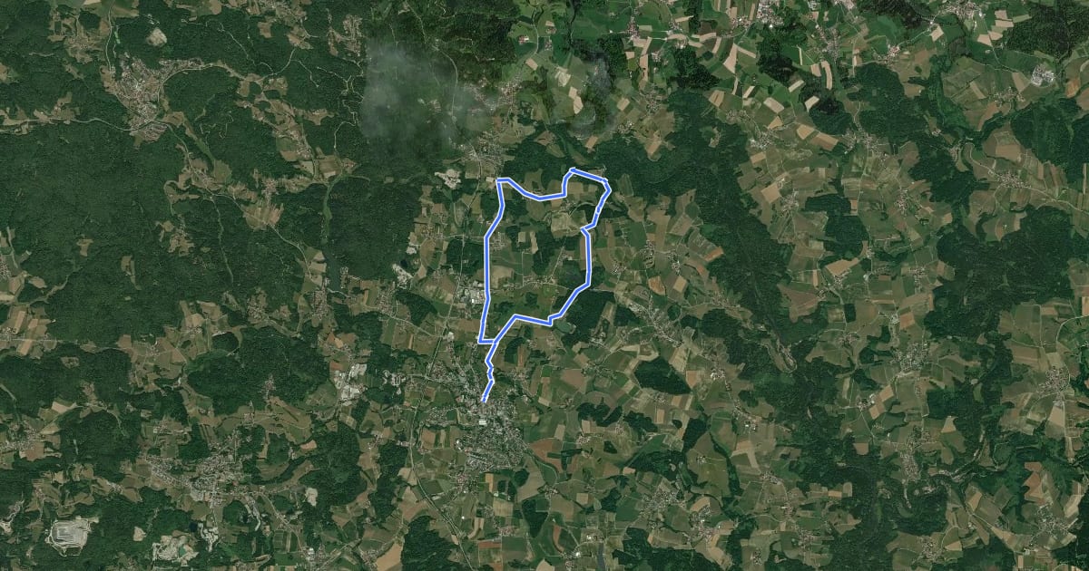 Маршрут Nr. 13: Romantiktour на спутниковом снимке