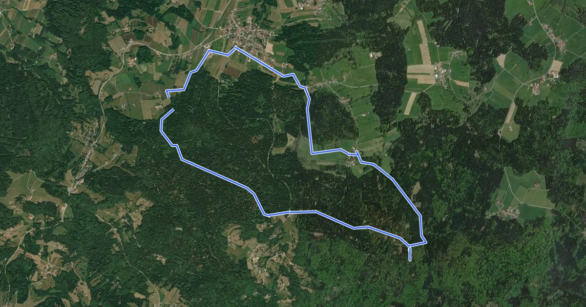Маршрут Nr. 14: Aschensteinrunde на спутниковом снимке