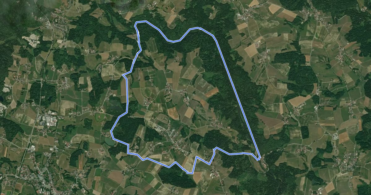 Маршрут Nr. 15: Goldwanderweg на спутниковом снимке
