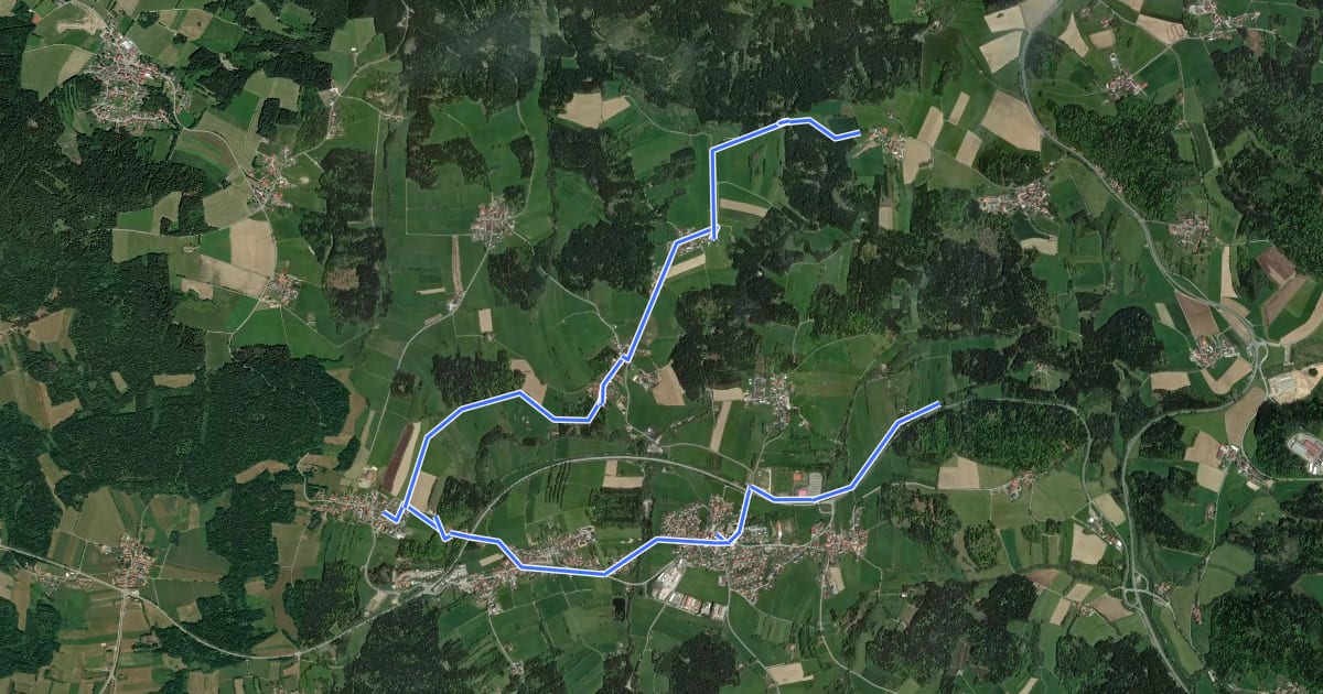 Маршрут Nr. 2: Klausenweg на спутниковом снимке