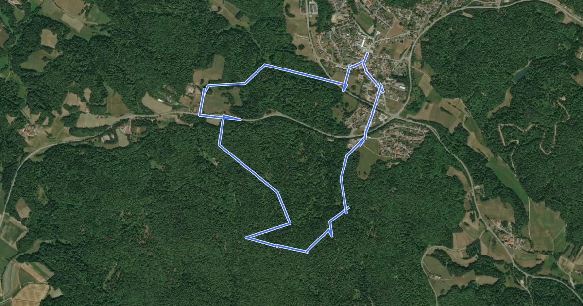 Маршрут Nr. 64: Ochsenstiegl-Runde на спутниковом снимке