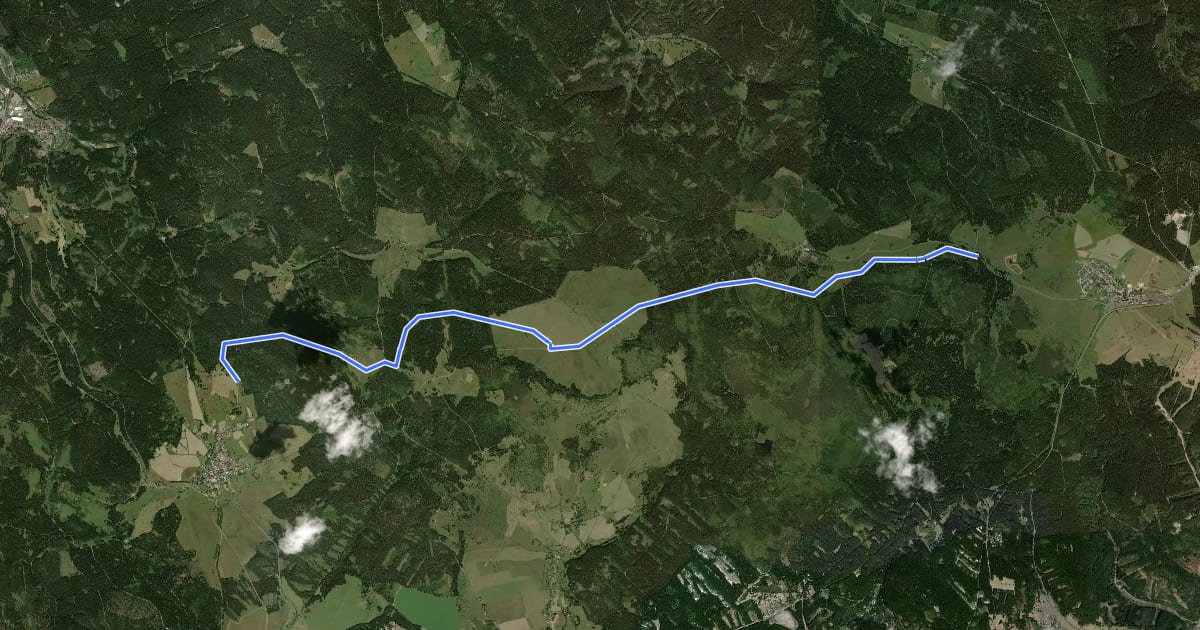 Маршрут NS Blatenský příkop на спутниковом снимке