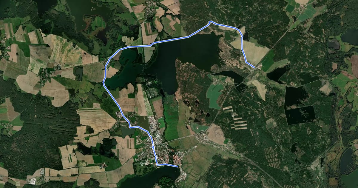 Маршрут NS Cyklistická - Rožmberk на спутниковом снимке