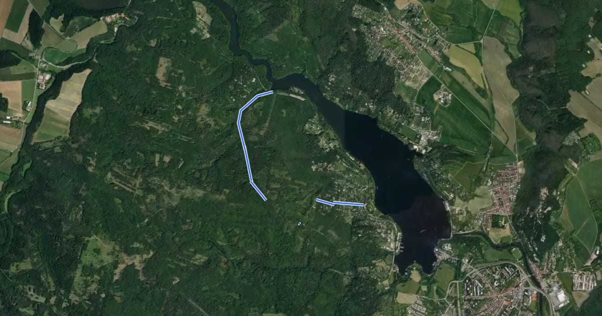 Маршрут NS Jelení žlíbek на спутниковом снимке