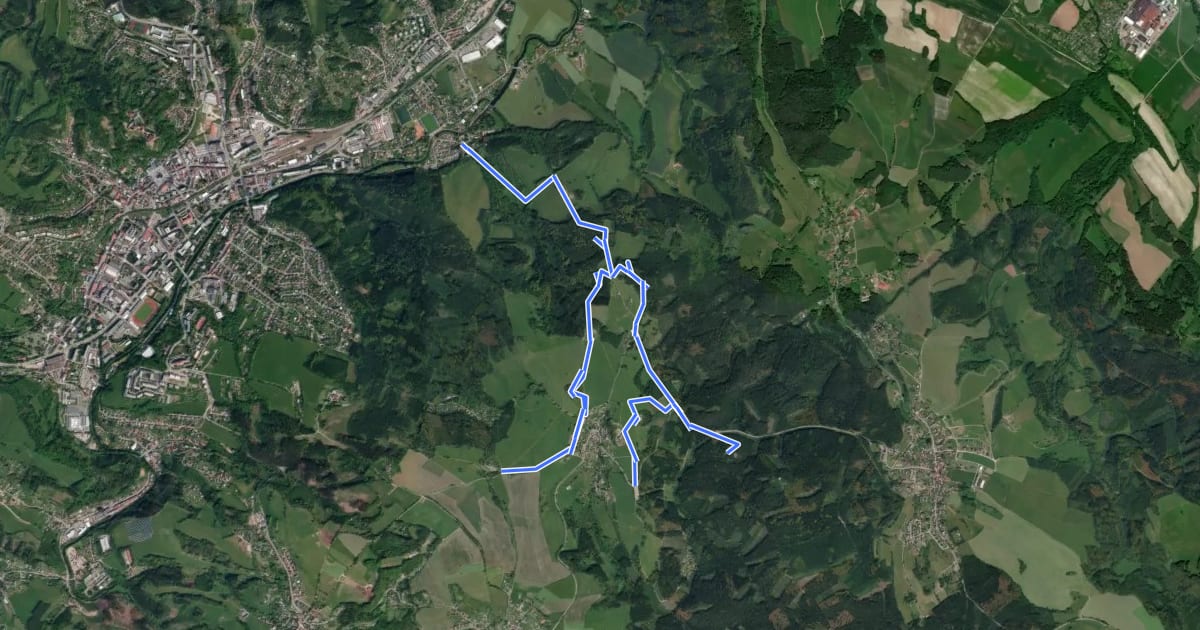 Маршрут NS Pevnost Dobrošov на спутниковом снимке