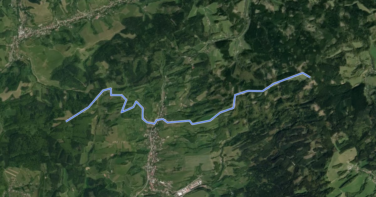 Маршрут NS Portášská на спутниковом снимке