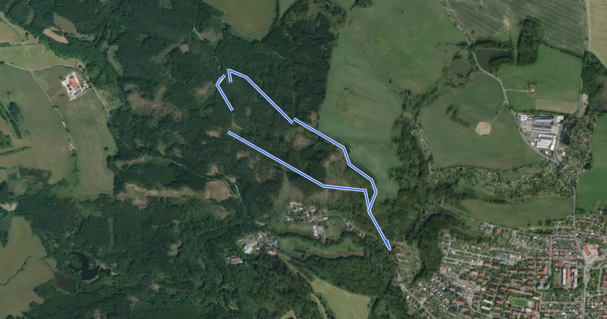 Маршрут NS Světecký vrch на спутниковом снимке