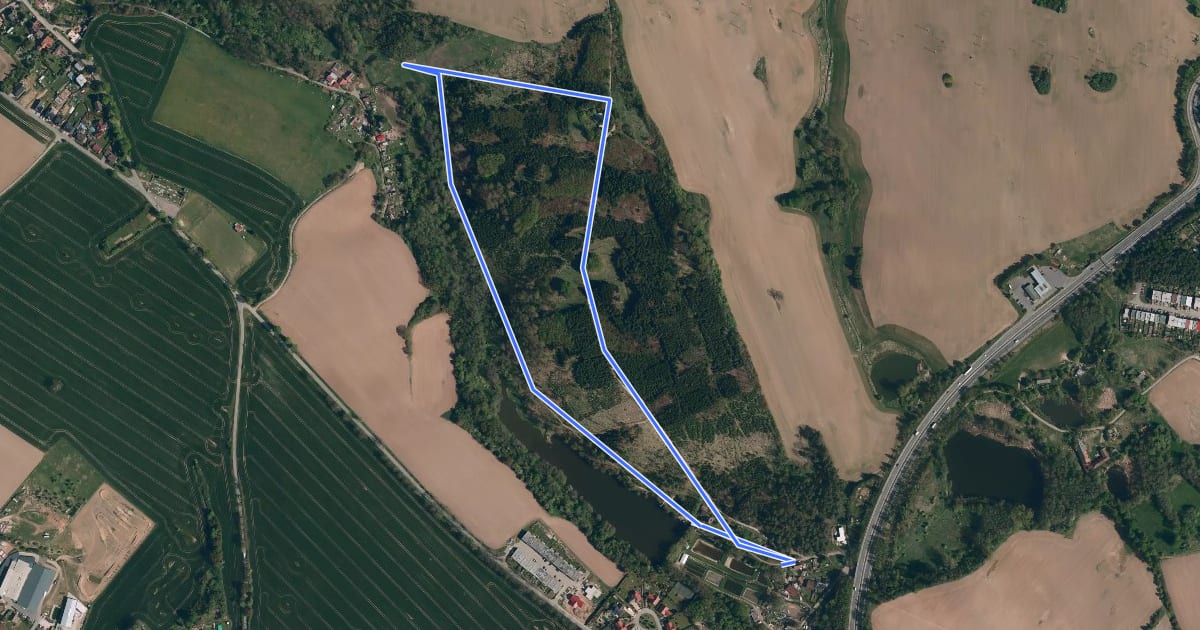 Маршрут NS u Borovinky на спутниковом снимке