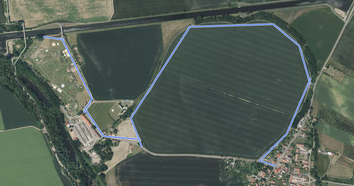 Маршрут NS Vrbno - Zelčín на спутниковом снимке