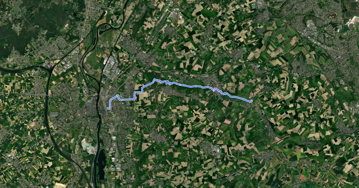Маршрут NS-Wandeling Valkenburg aan de Geul на спутниковом снимке