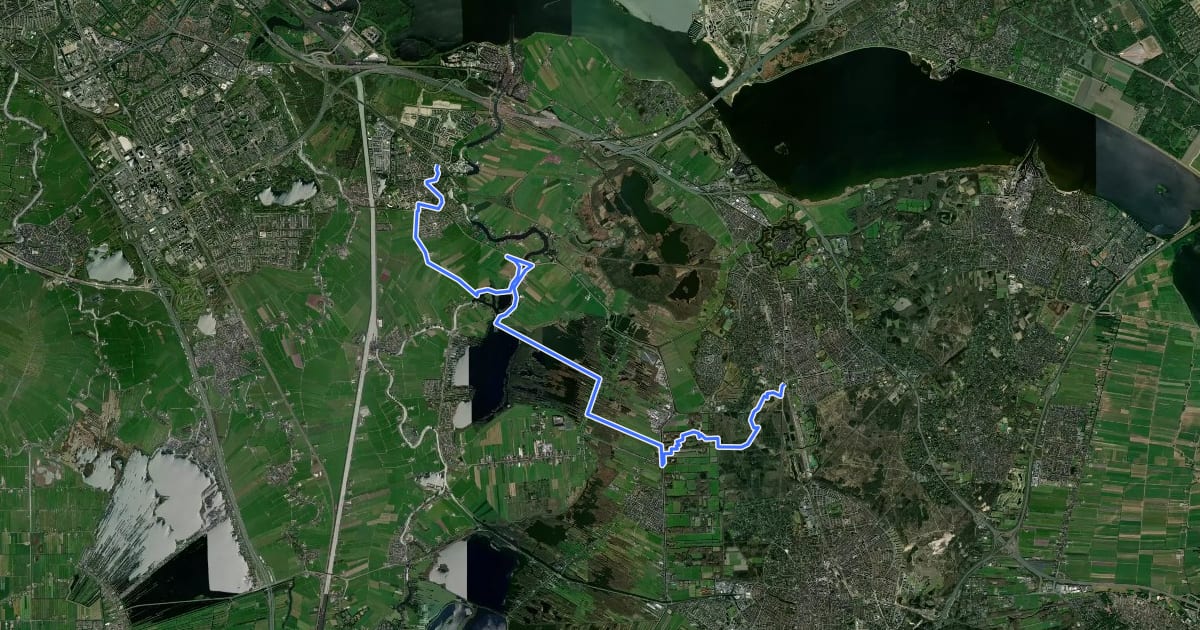 Маршрут NS-wandeltocht Ankeveense Plassen на спутниковом снимке