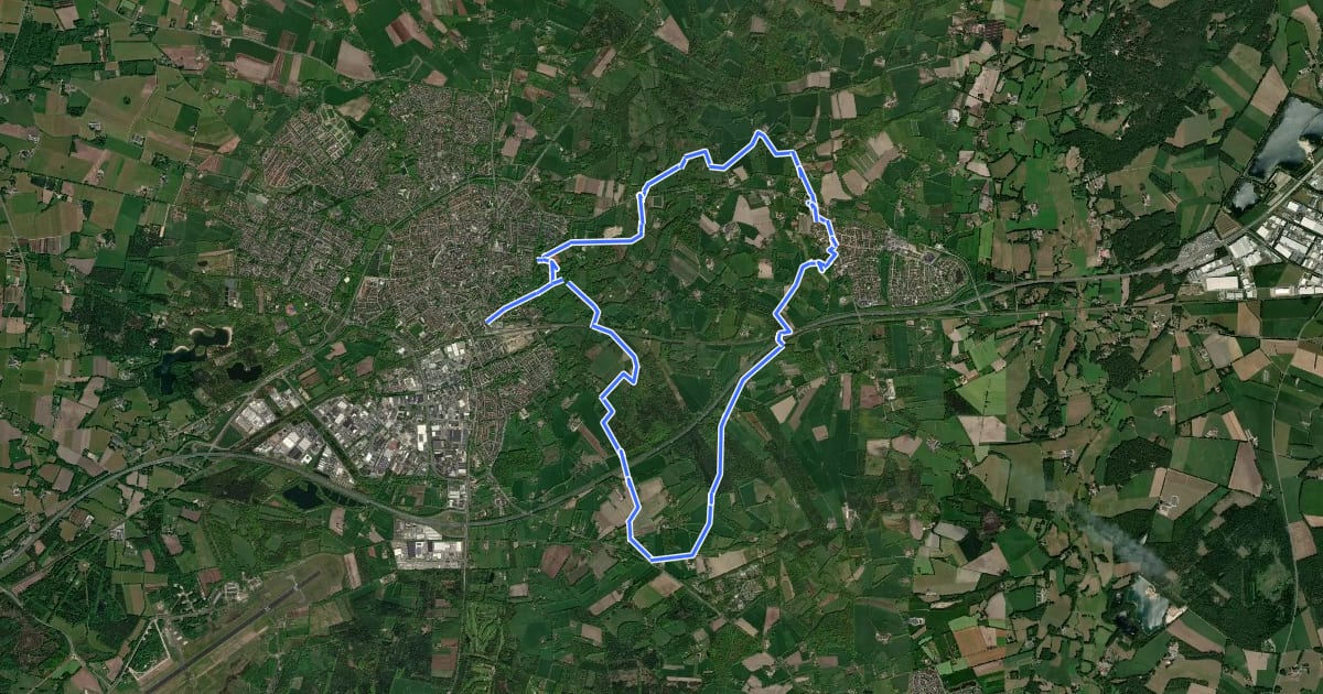 Маршрут NS-wandeltocht Boerskotten на спутниковом снимке