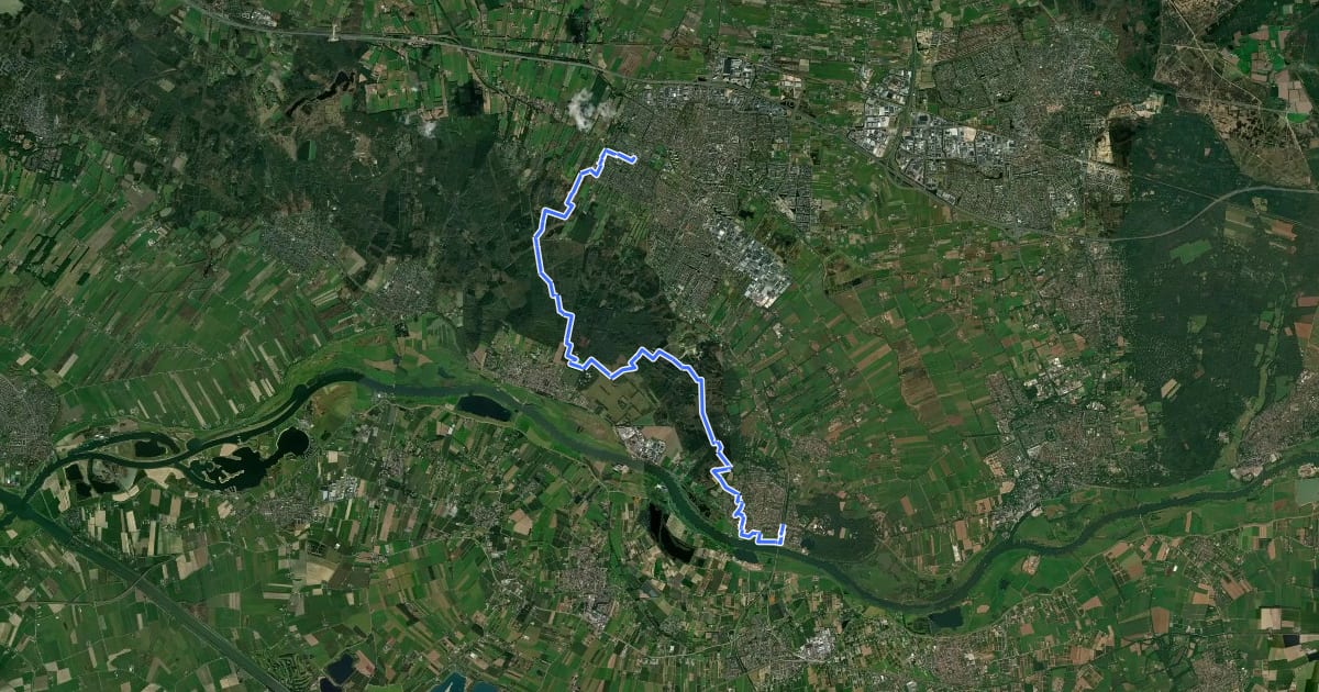 Маршрут NS-wandeltocht Elsterberg на спутниковом снимке