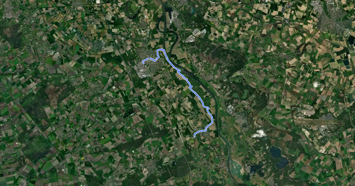 Маршрут NS Wandeltocht Maasheggen на спутниковом снимке