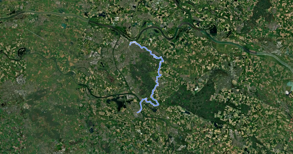 Маршрут NS Wandeltocht Mookerheide на спутниковом снимке