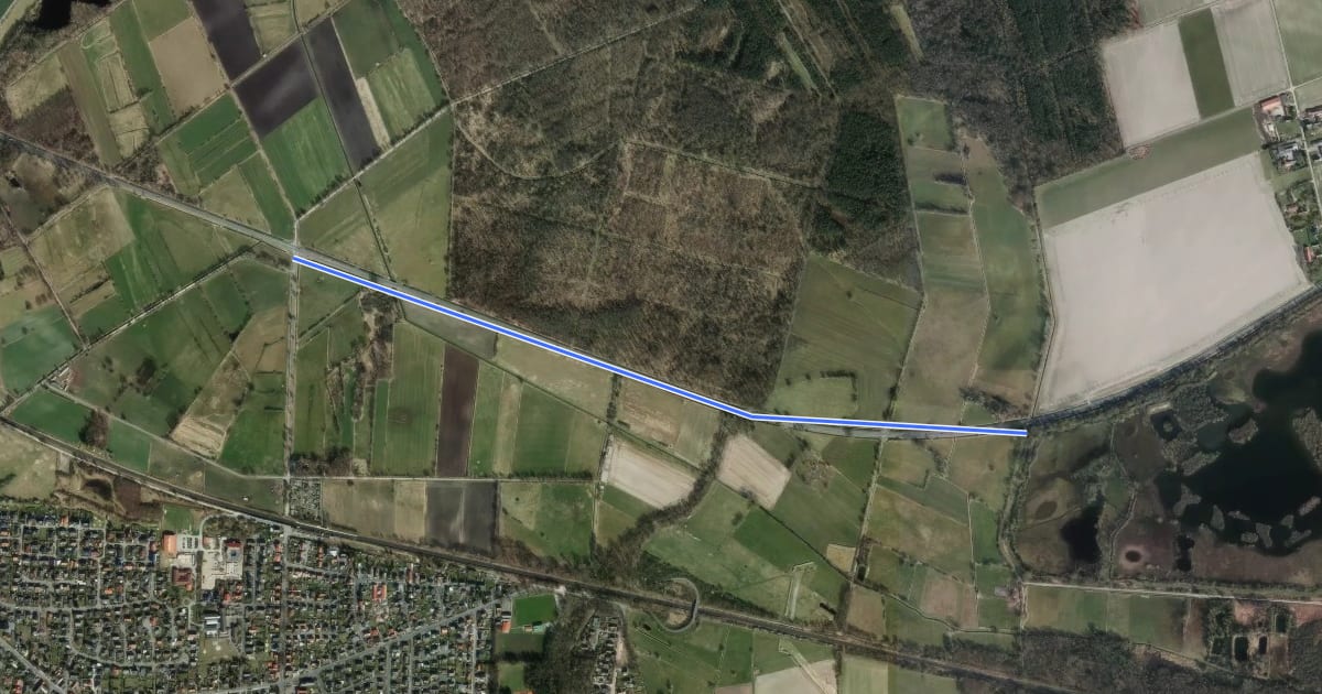 Маршрут NSG Ilkerbruch Nordwest K114 (00) - K114 Abzweig Calberlah (92) на спутниковом снимке