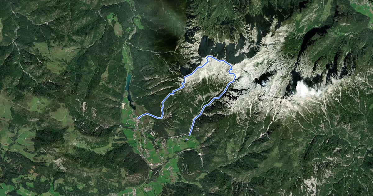 Маршрут Nuaracher Höhenweg на спутниковом снимке