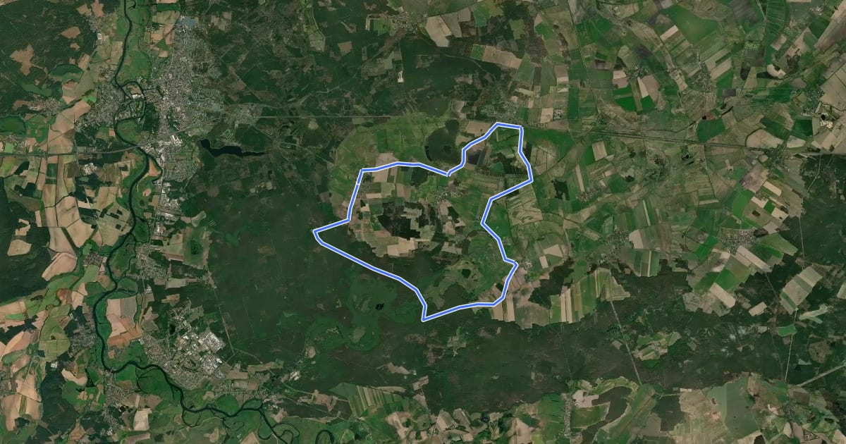 Маршрут Nusswinkel-Tour на спутниковом снимке