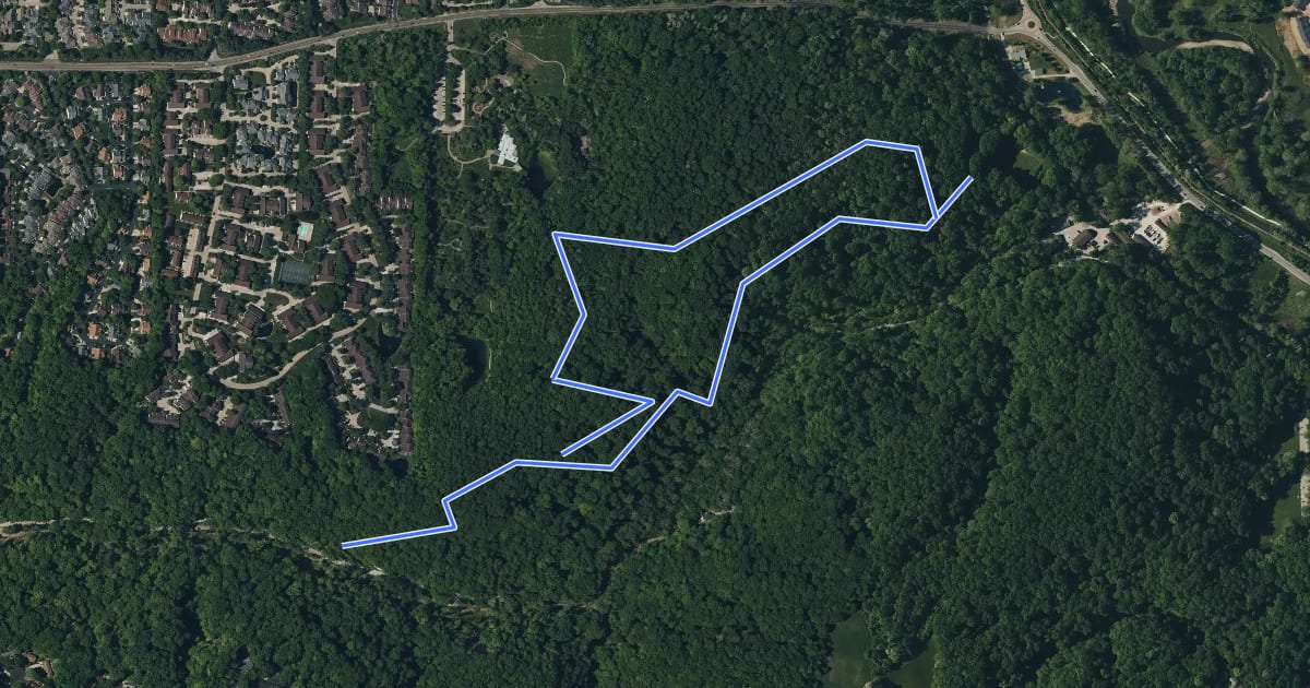 Маршрут Nuthatch Trail на спутниковом снимке