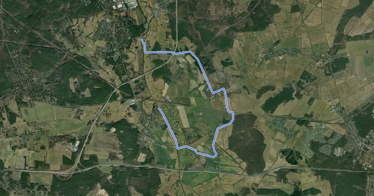 Маршрут Nuthetalweg на спутниковом снимке