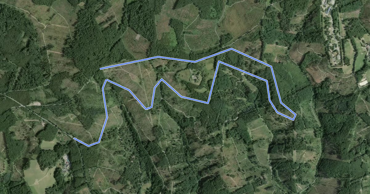 Маршрут Nutscheid Rundweg Vollquadrat на спутниковом снимке