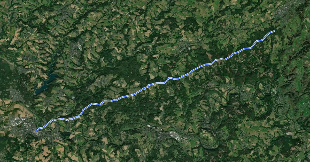 Маршрут Nutscheidhöhenweg на спутниковом снимке