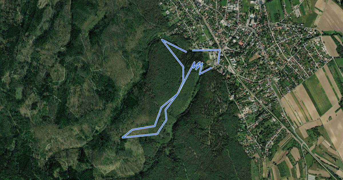 Маршрут NW Florianikreuzweg (Bad Sauerbrunn) на спутниковом снимке