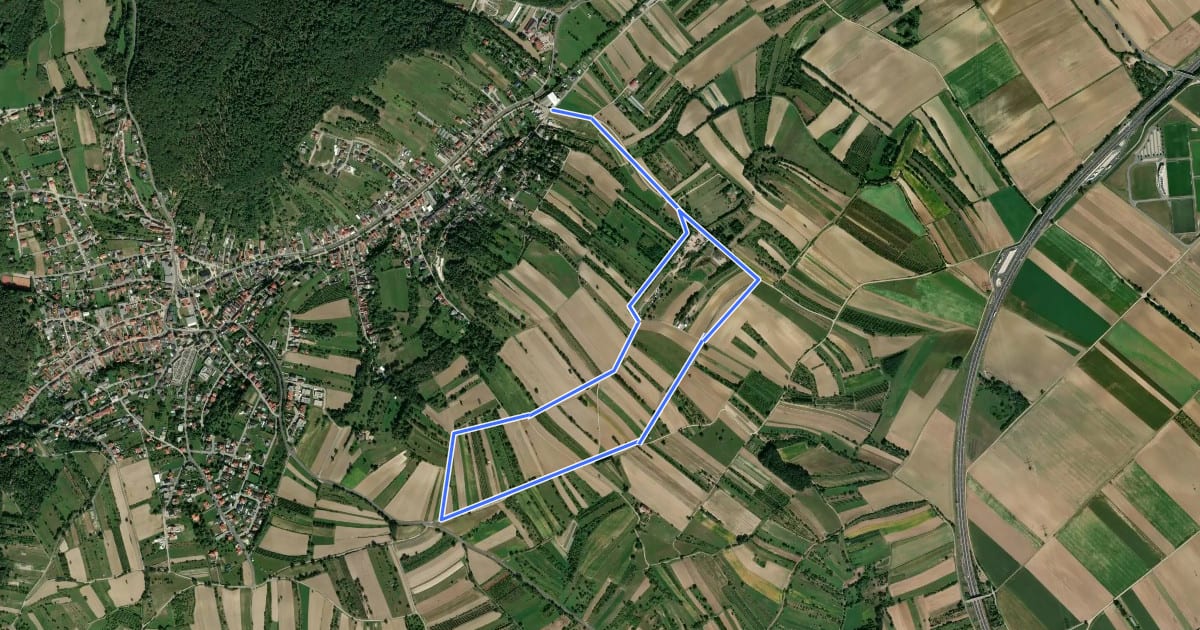 Маршрут NW Hafertag (Start: Wiesen Angerkapelle) на спутниковом снимке