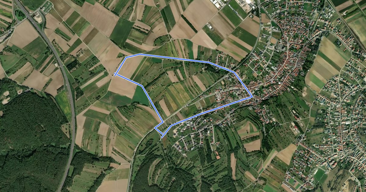 Маршрут NW Kreitweg (Marz) на спутниковом снимке