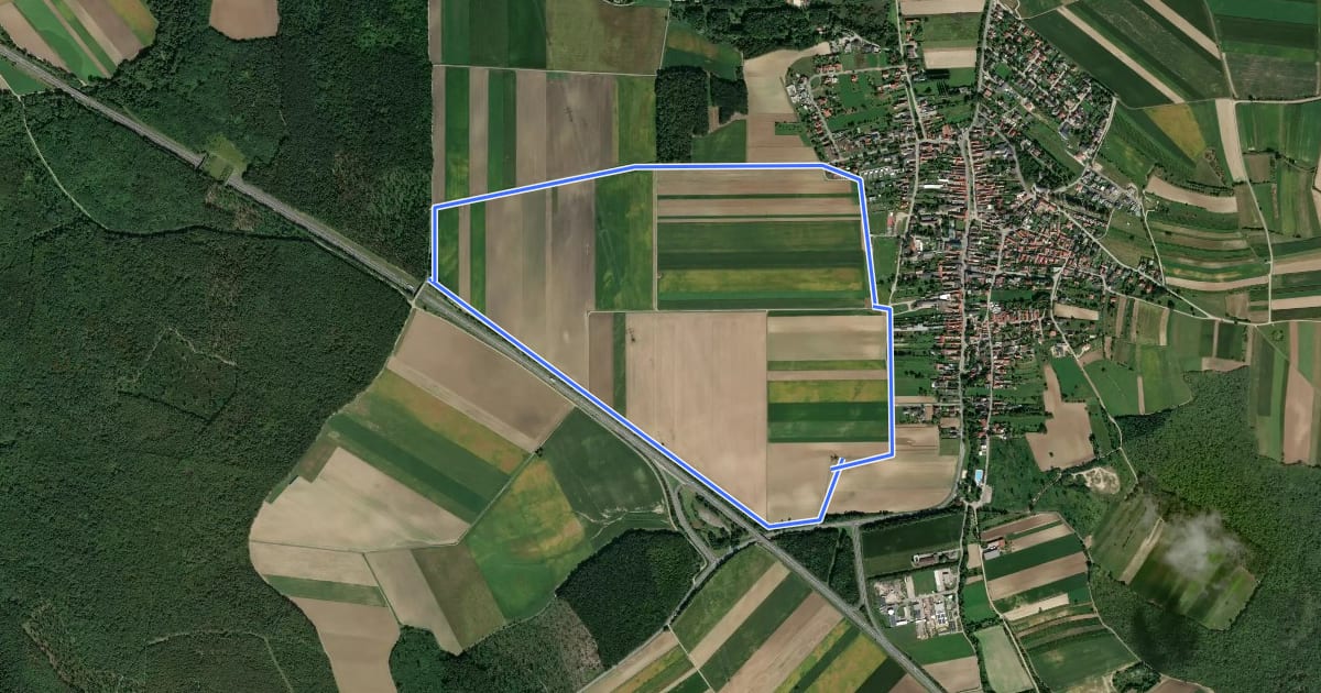 Маршрут NW Kreuzfeldweg (Start: Sigleß Sportplatz) на спутниковом снимке