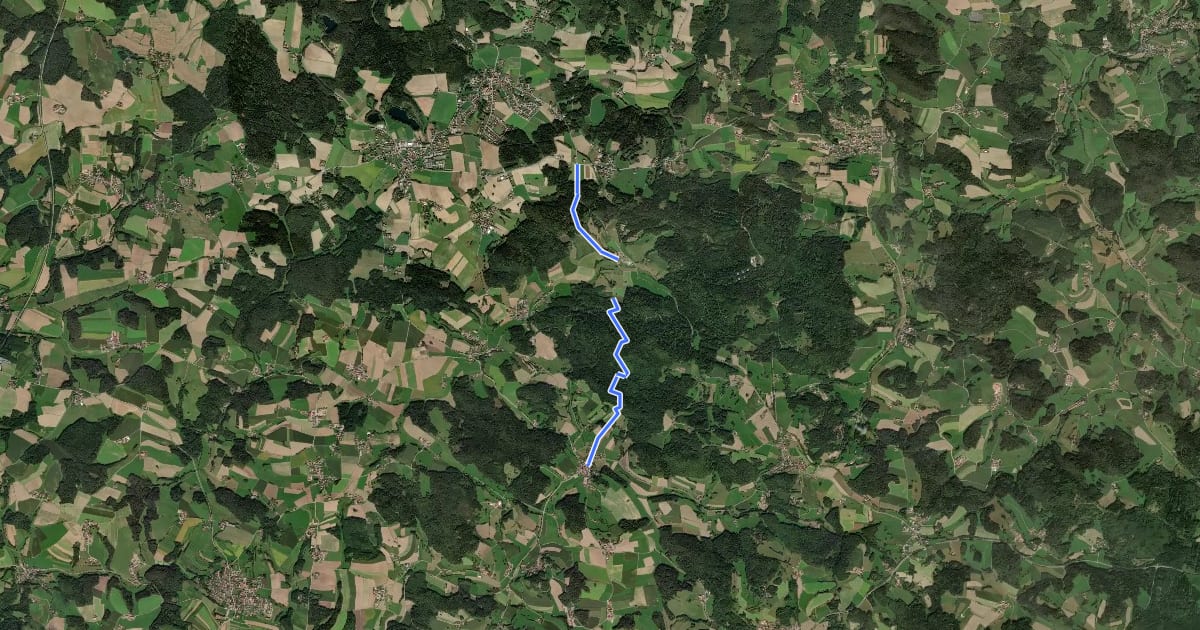 Маршрут O 20 Hirschenbühl - Siegenstein (Rotes Dreieck) на спутниковом снимке