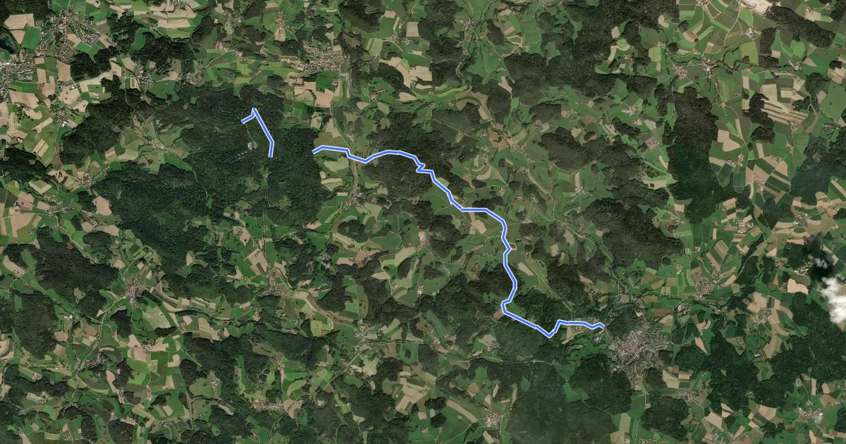 Маршрут O 34 Hetzenbacher Höhe - Falkenstein (Rotes Dreieck) на спутниковом снимке