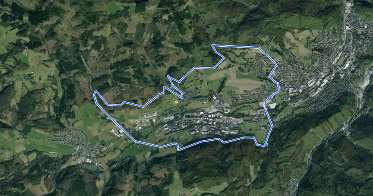 Маршрут [O] Elsetalrundweg на спутниковом снимке