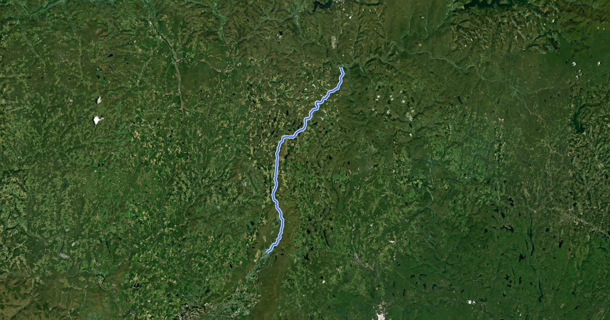 Маршрут O&W Trail на спутниковом снимке