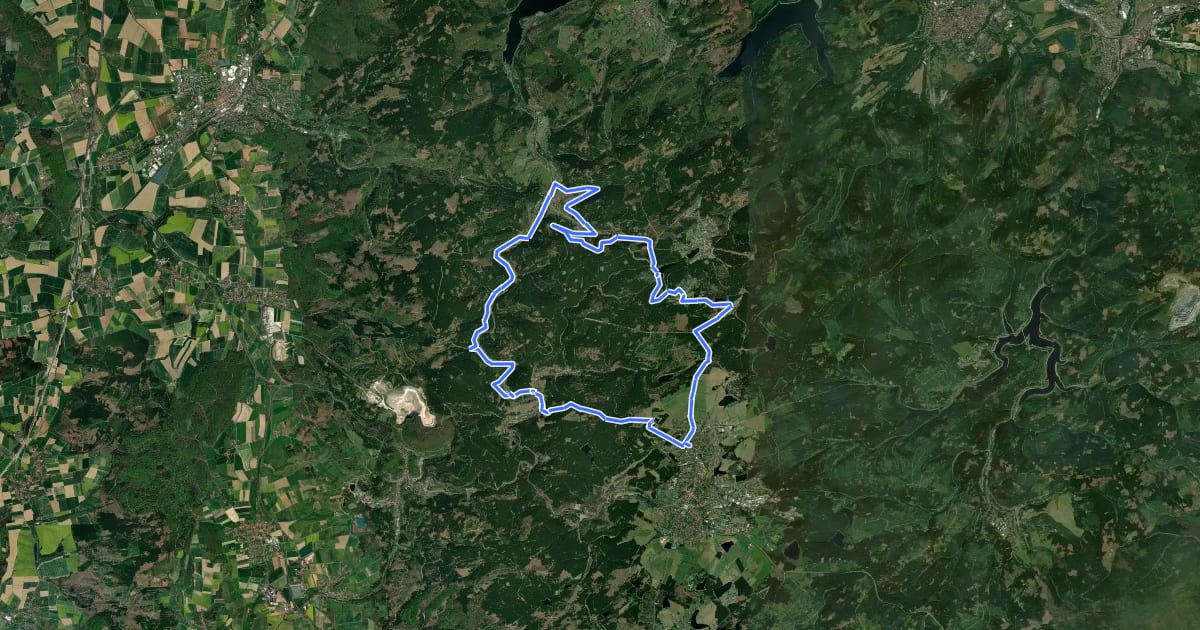 Маршрут O1 (Wild Man's-Trail) на спутниковом снимке