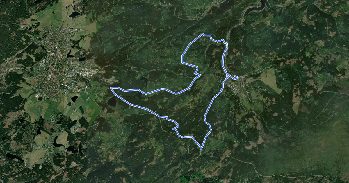 Маршрут O7 (Leichte Wasser-Tour) на спутниковом снимке