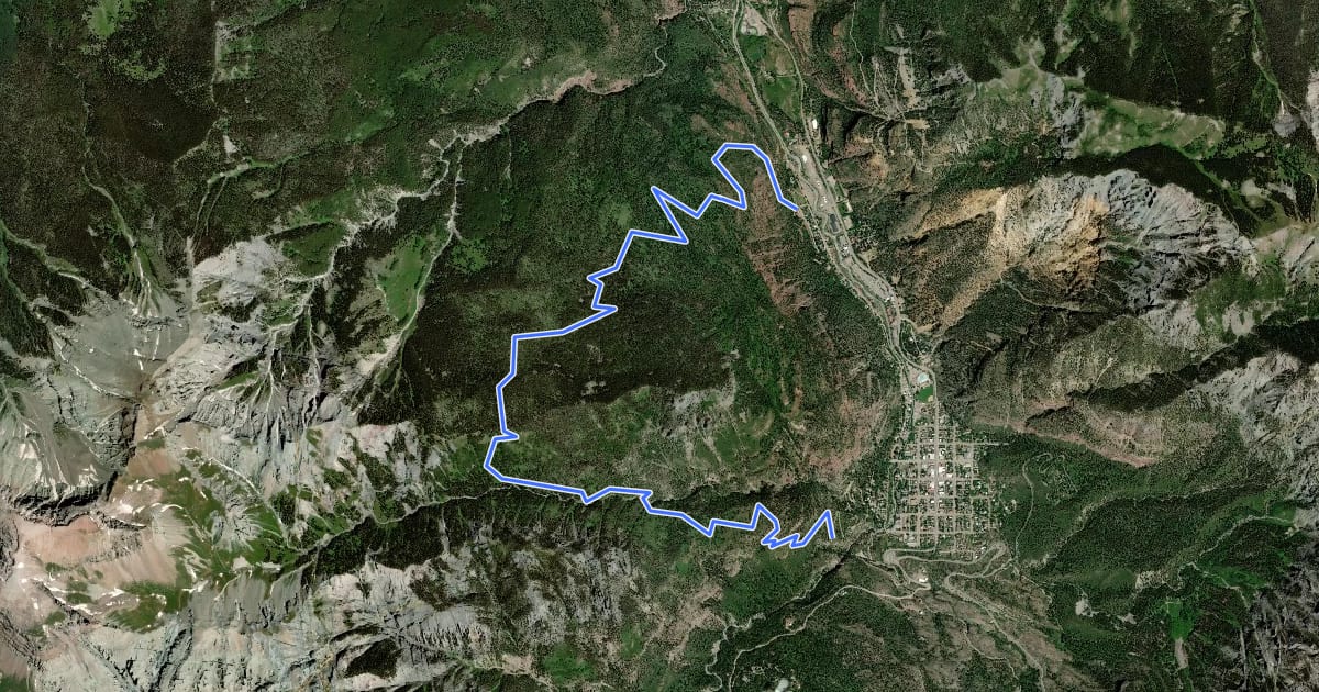 Маршрут Oak Creek Trail на спутниковом снимке