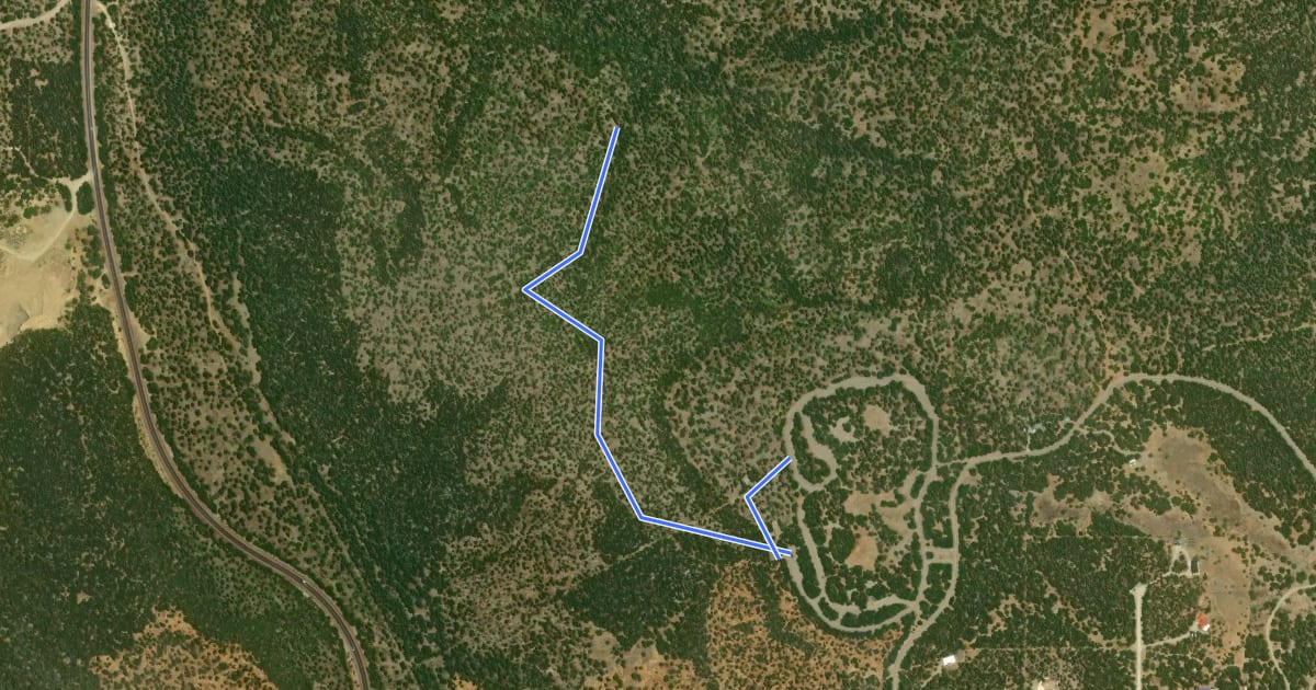 Маршрут Oak Flat Connector Trail на спутниковом снимке