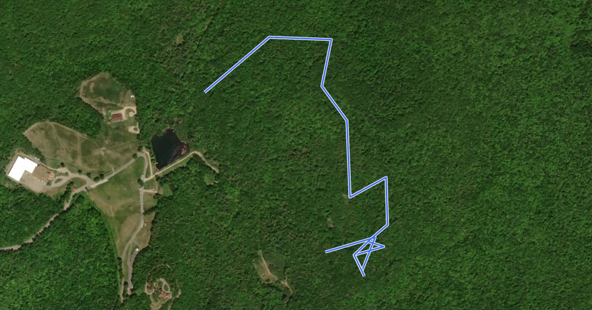 Маршрут Oak Ridge Trail на спутниковом снимке