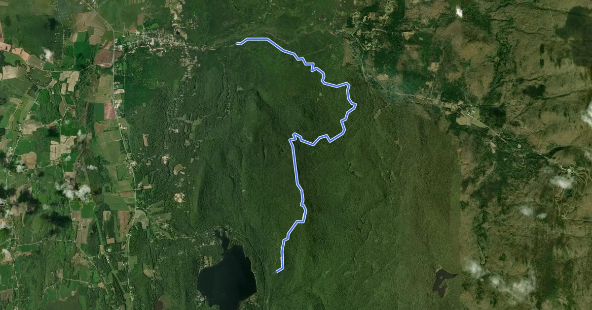 Маршрут Oak Ridge Trail на спутниковом снимке