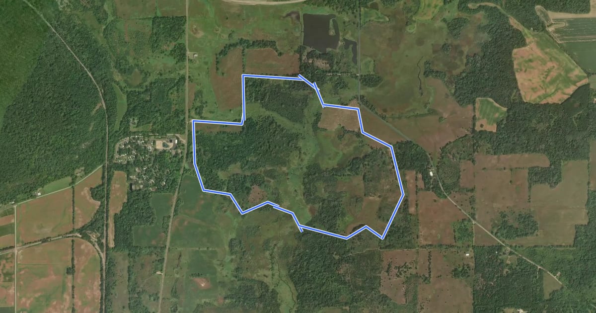 Маршрут Oak Savanna Trail на спутниковом снимке
