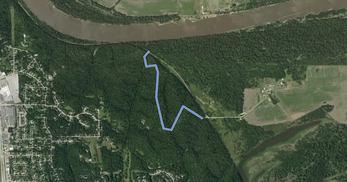 Маршрут Oak Trail на спутниковом снимке