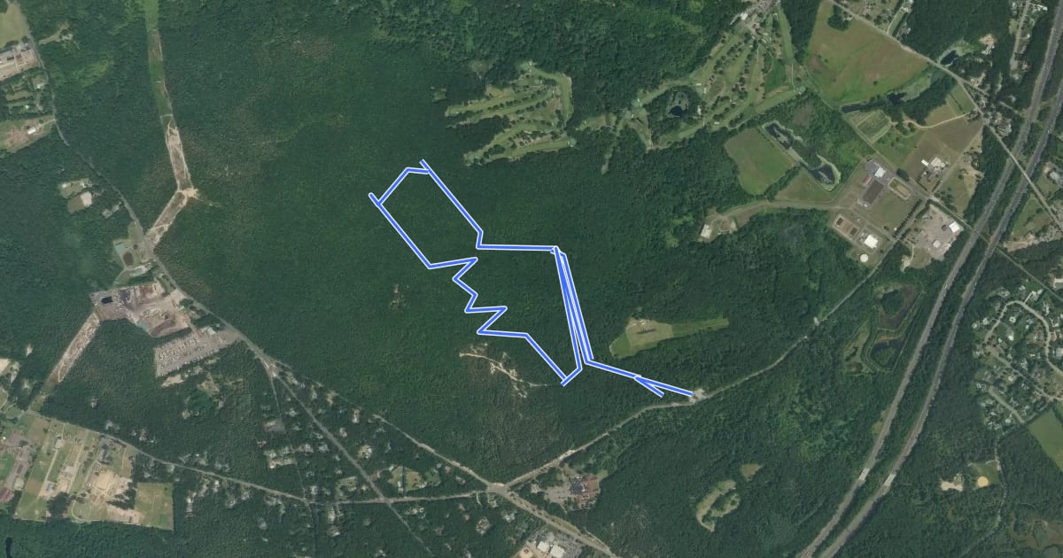 Маршрут Oak Trail на спутниковом снимке