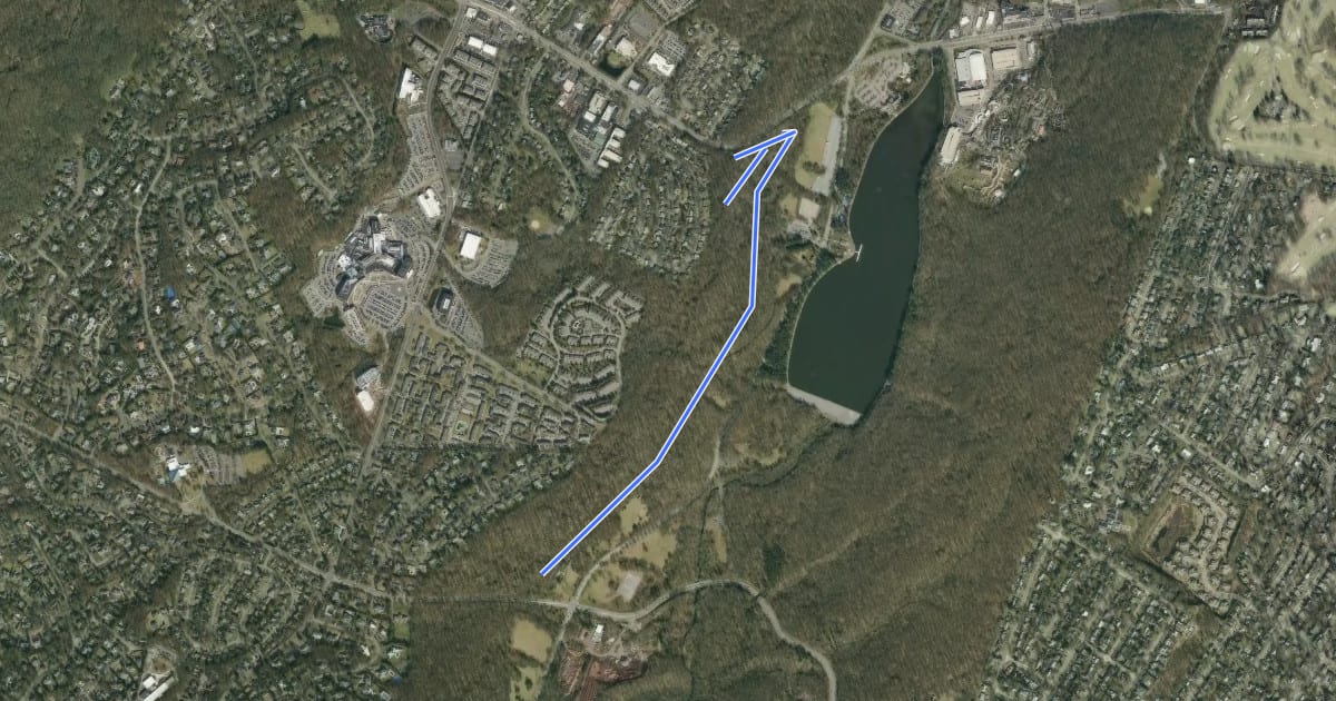 Маршрут Oakdale Trail на спутниковом снимке