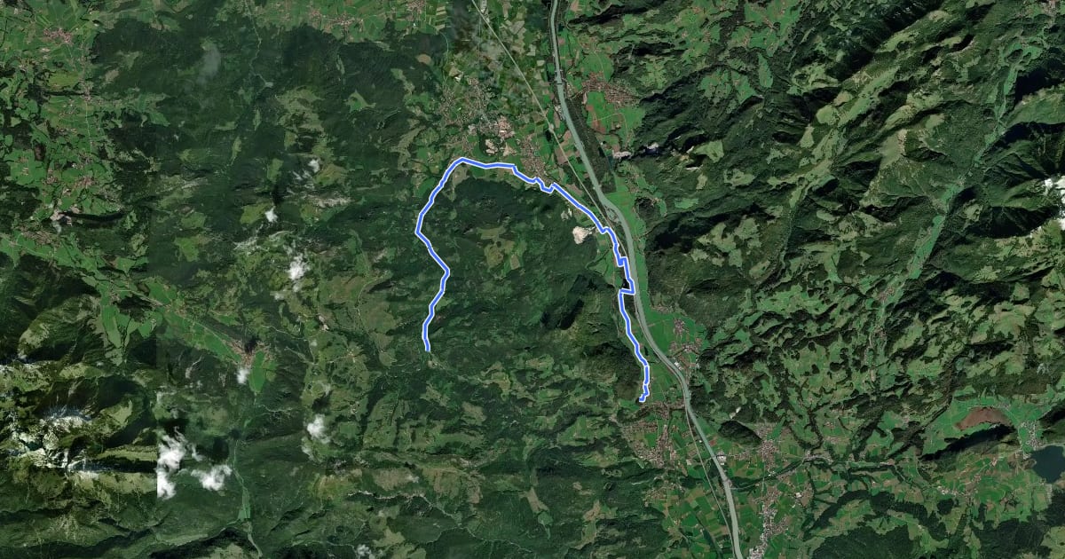 Маршрут OB 2 - Oberaudorf на спутниковом снимке