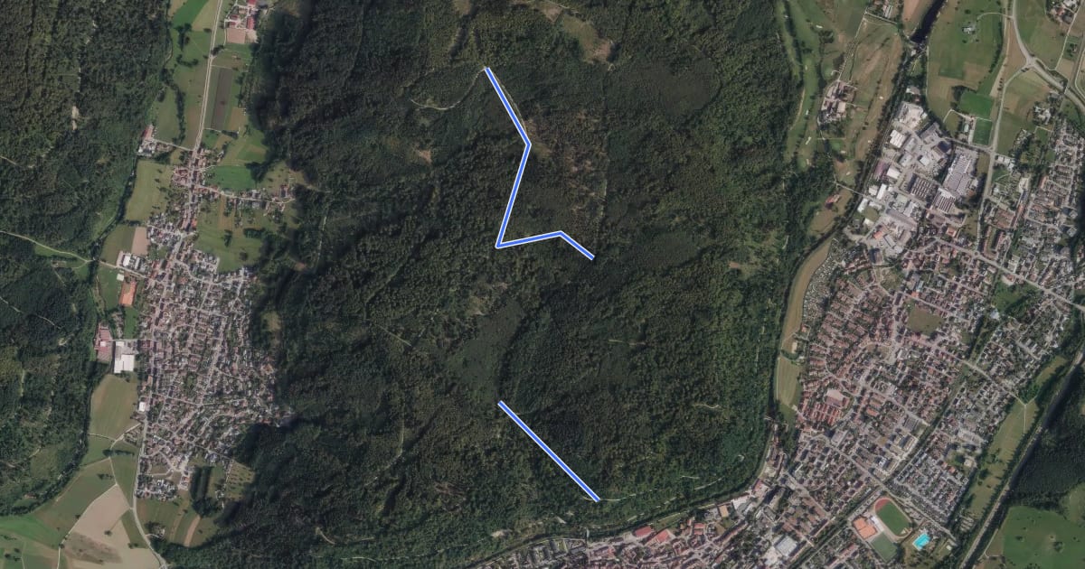 Маршрут Ob der Altstadt - Oberer Eichbühlweg на спутниковом снимке