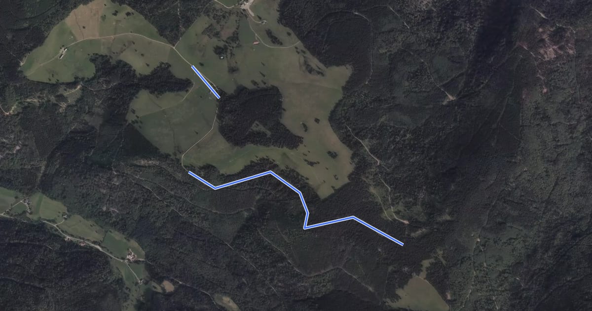 Маршрут Ob der Hauseckhalde - Stollenbacher Weide на спутниковом снимке