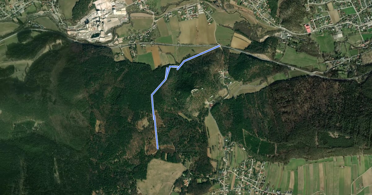 Маршрут Ober-Piesting - Hohe Wand на спутниковом снимке