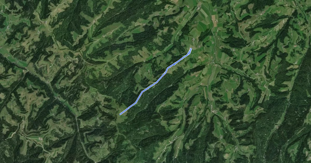 Маршрут Ober Scheidegg - Ober Hirsenegg на спутниковом снимке
