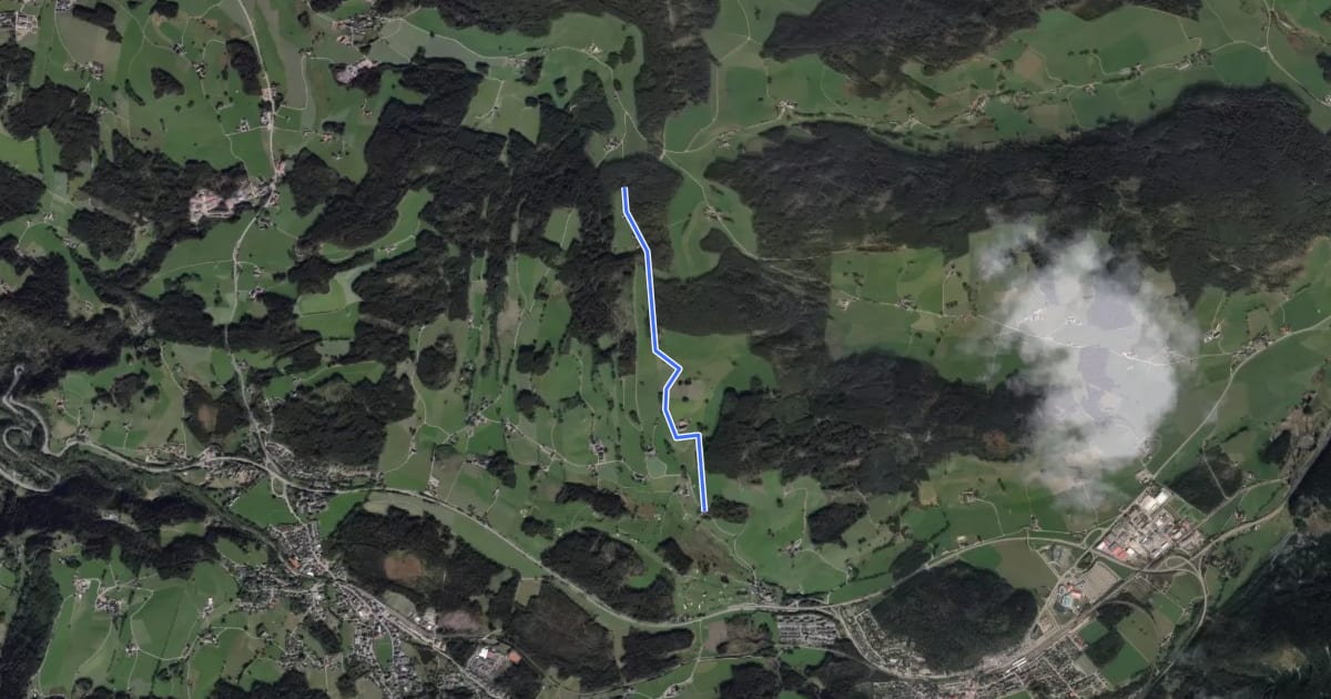 Маршрут Oberaltenweg - Wanderheim Berghäusle на спутниковом снимке